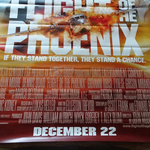 FLIGHT OF THE PHOENIX - MOVIE BANNER WITH DENNIS QUAID & GIOVANNI RIBISI - Picture 2 of 4